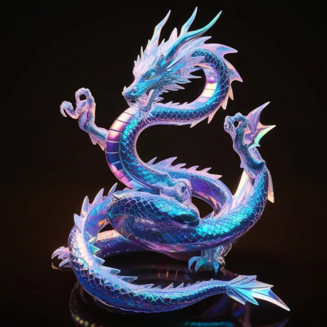 AI art — crystal dragon