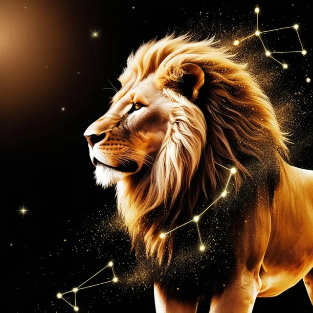 AI art — constellation lion